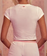 Nobody's Valentine Baby Tee in Cream