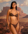 Cherry On Top V-kini Set in Brown