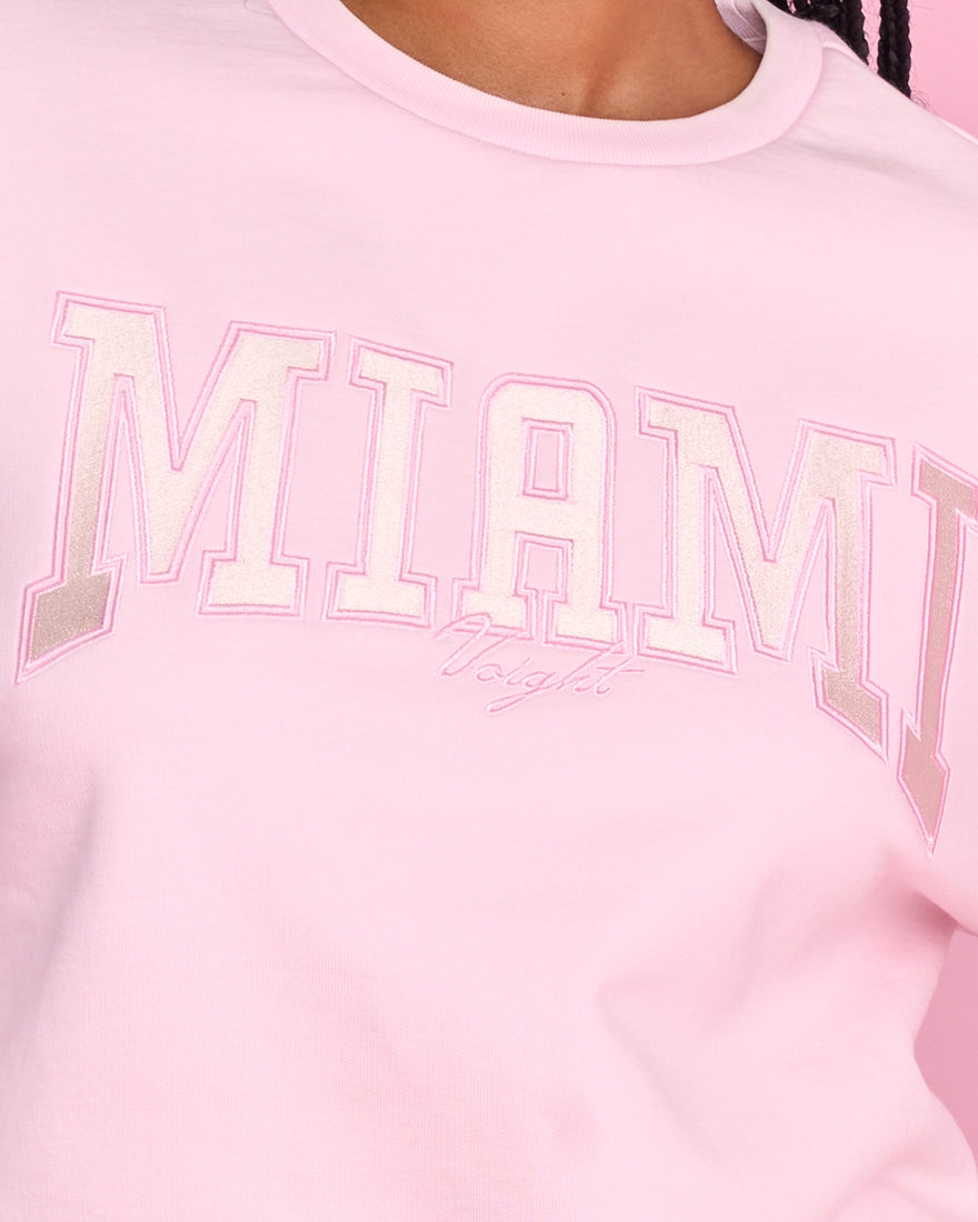 Miami Crew Neck in Pink