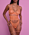 Ember Panty + Garter in Orange