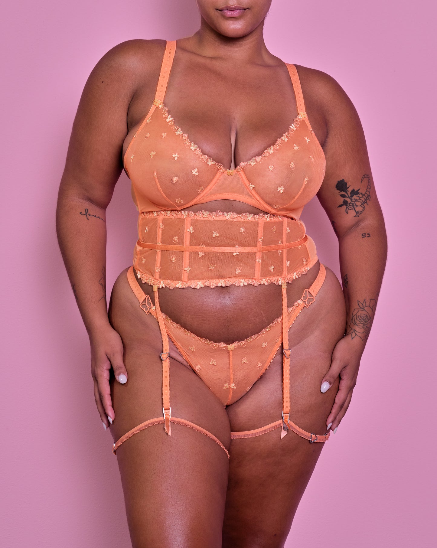 Ember Lingerie Set in Orange