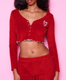 Santa Baby PJ Top in Red