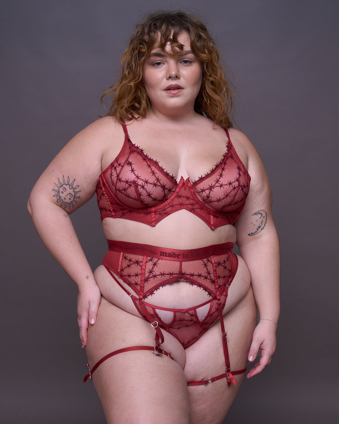 Cut Throat Bra in Rouge